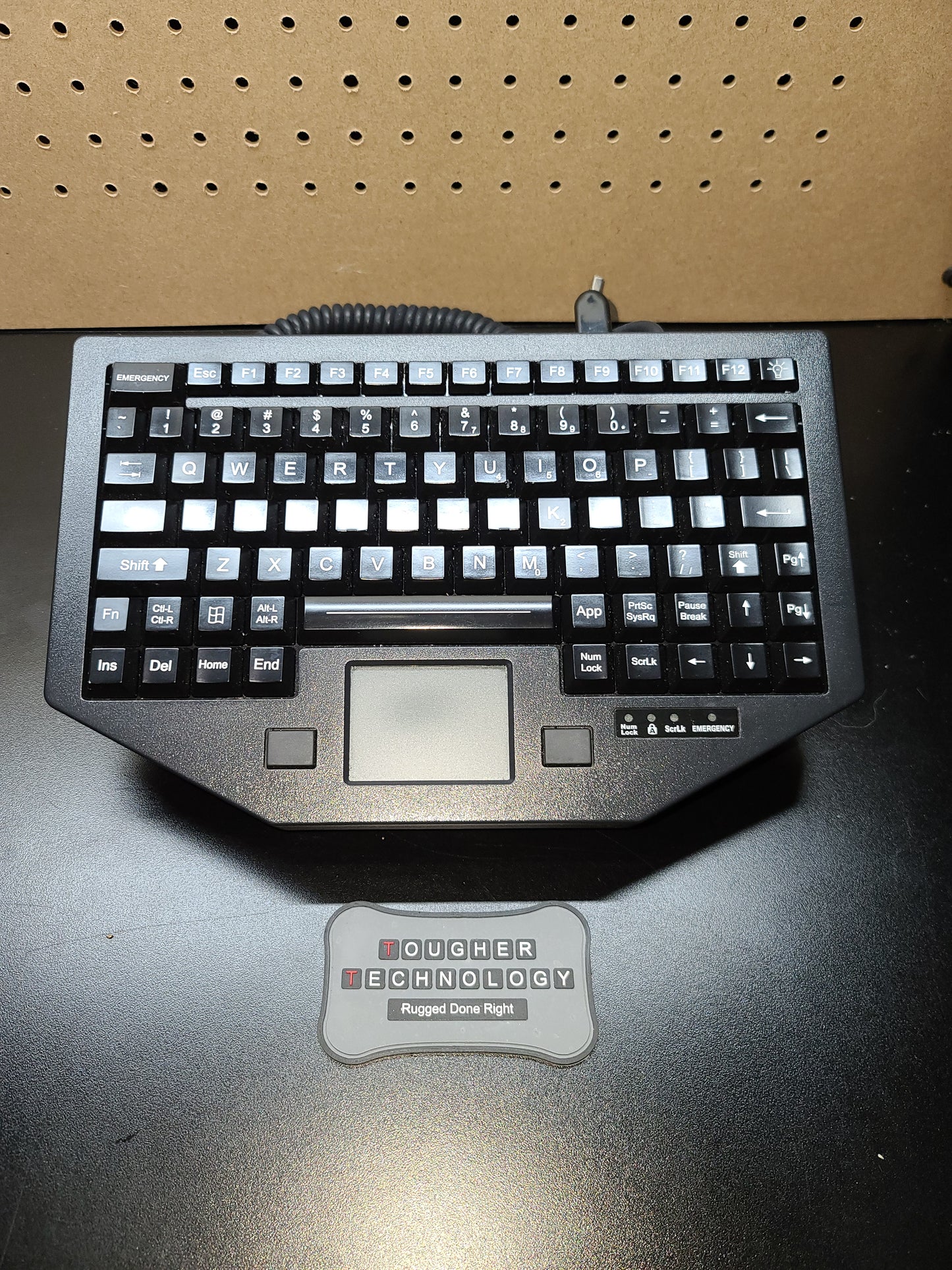 iKey FT-88-911-TP Backlit USB Keyboard & Touchpad with Gamber-Johnson Keyboard Tray