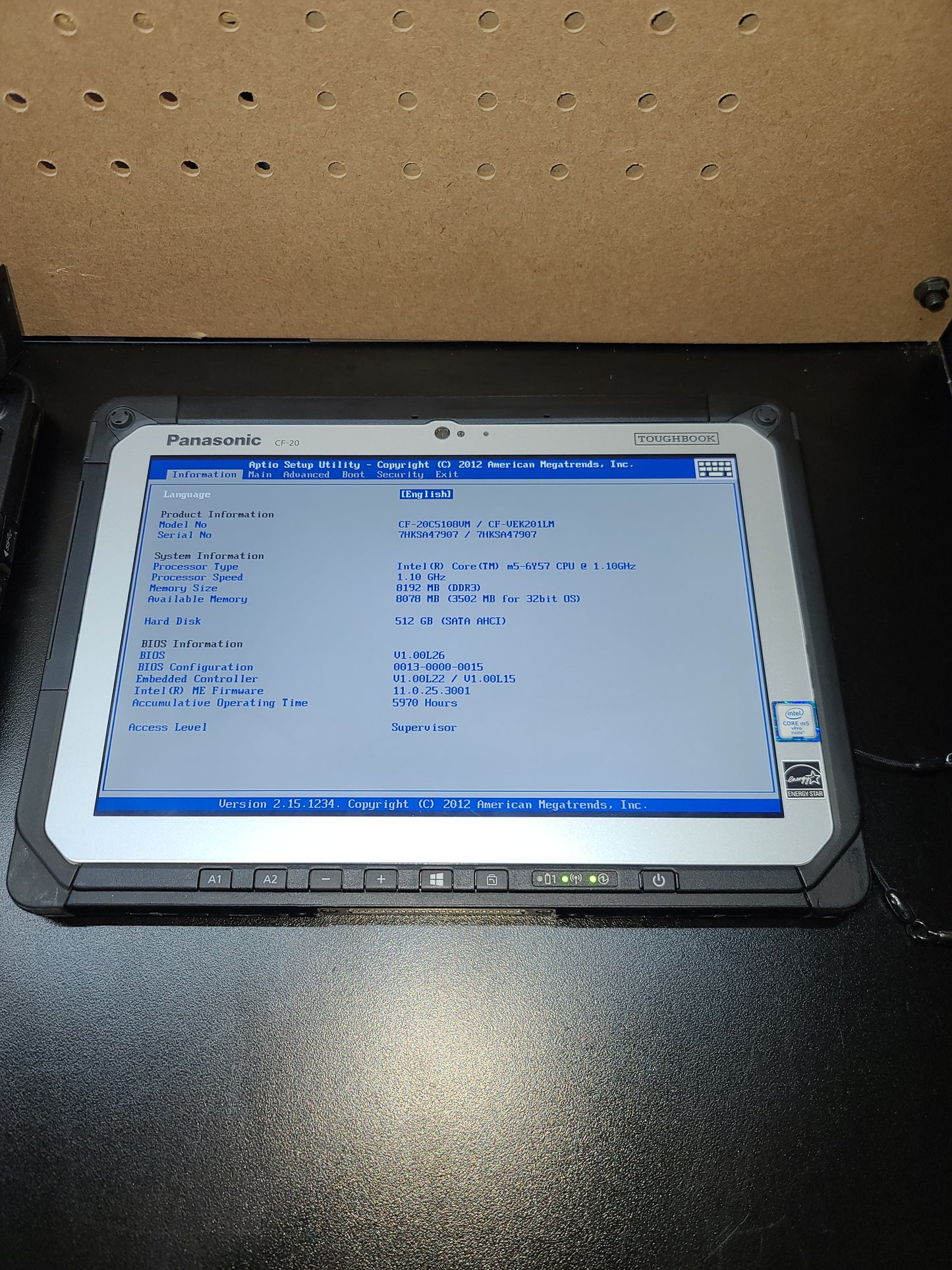 Panasonic Toughbook CF-20 MK1 CF-20C5108VM 512GB SSD 8GB Memory 4G LTE GPS Rugged Laptop Package